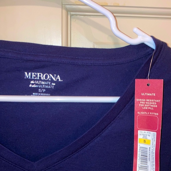 NWT Merona NAVY Ultimate Tee T-shirt Size S - Picture 3 of 3